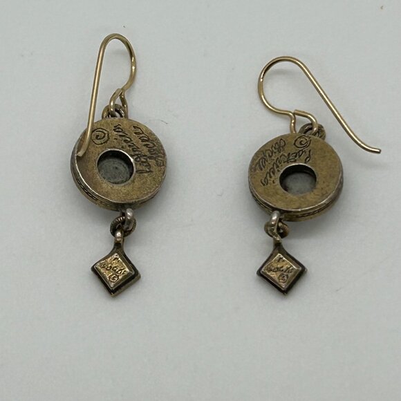 Patricia Locke Dangle Earrings With Antique Brass-Tone Finish Pierced - Picture 7 of 16